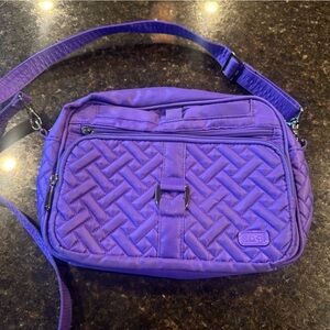 LUG Purple Quilted Crossbody Bag - Carousel XL